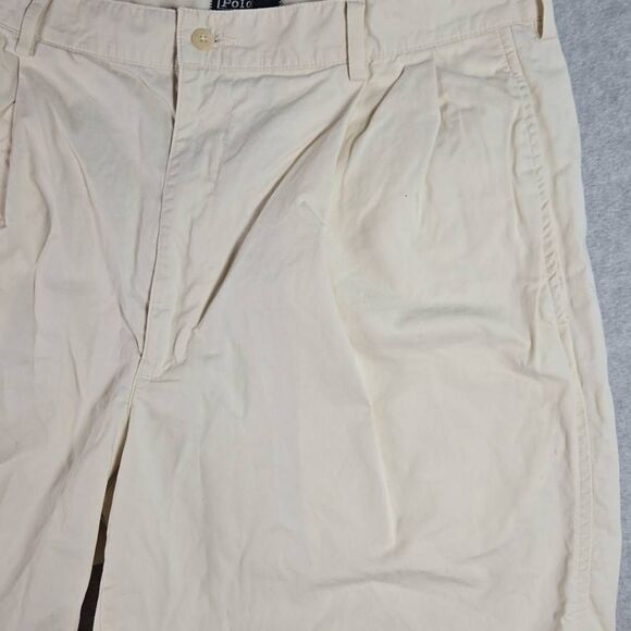Vtg Polo Ralph Lauren Pleaded Shorts Chino made in USA the Caassic Golf 36 8" - Picture 2 of 10